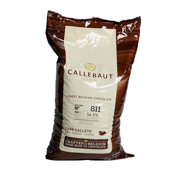CALLEBAUT - 54.5% SEMI SWEET CHOCOLATE CALLETS 811-NV-595 10KG - Barry Callebaut Canadian Distribution-0