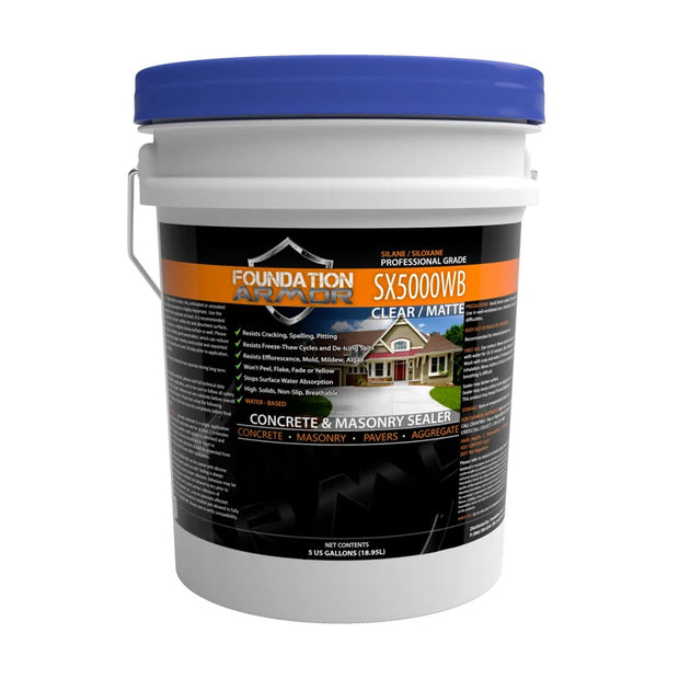 5 GAL Armour SX5000 WB Pro-Grade Water-Based Silane-Siloxane Water Repellent Concrete and Masonry Sealer