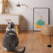 Interactive Feather Pole Toy for Cats-0