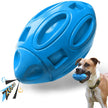 Durable Rubber Squeaky Rugby Dog Ball-0