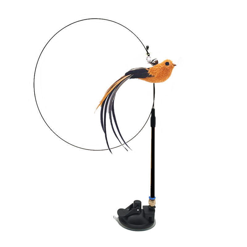 Interactive Feather Pole Toy for Cats-10