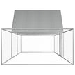 vidaXL Chicken Cage Walk-in Chicken Coop Pen Poultry Cage Galvanized Steel-1