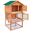 vidaXL Outdoor Rabbit Hutch Small Animal House Pet Cage 3 Layers Wood-2