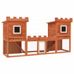 vidaXL Outdoor Large Rabbit Hutch House Pet Cage Double House-0