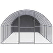 vidaXL Outdoor Chicken Coop 9.8'x26.2'x6.6' Galvanized Steel-1