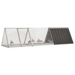 vidaXL Rabbit Cage Rabbit Hutch Garden Small Animal Cage Galvanized Steel-1