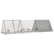 vidaXL Rabbit Cage Rabbit Hutch Garden Small Animal Cage Galvanized Steel-2