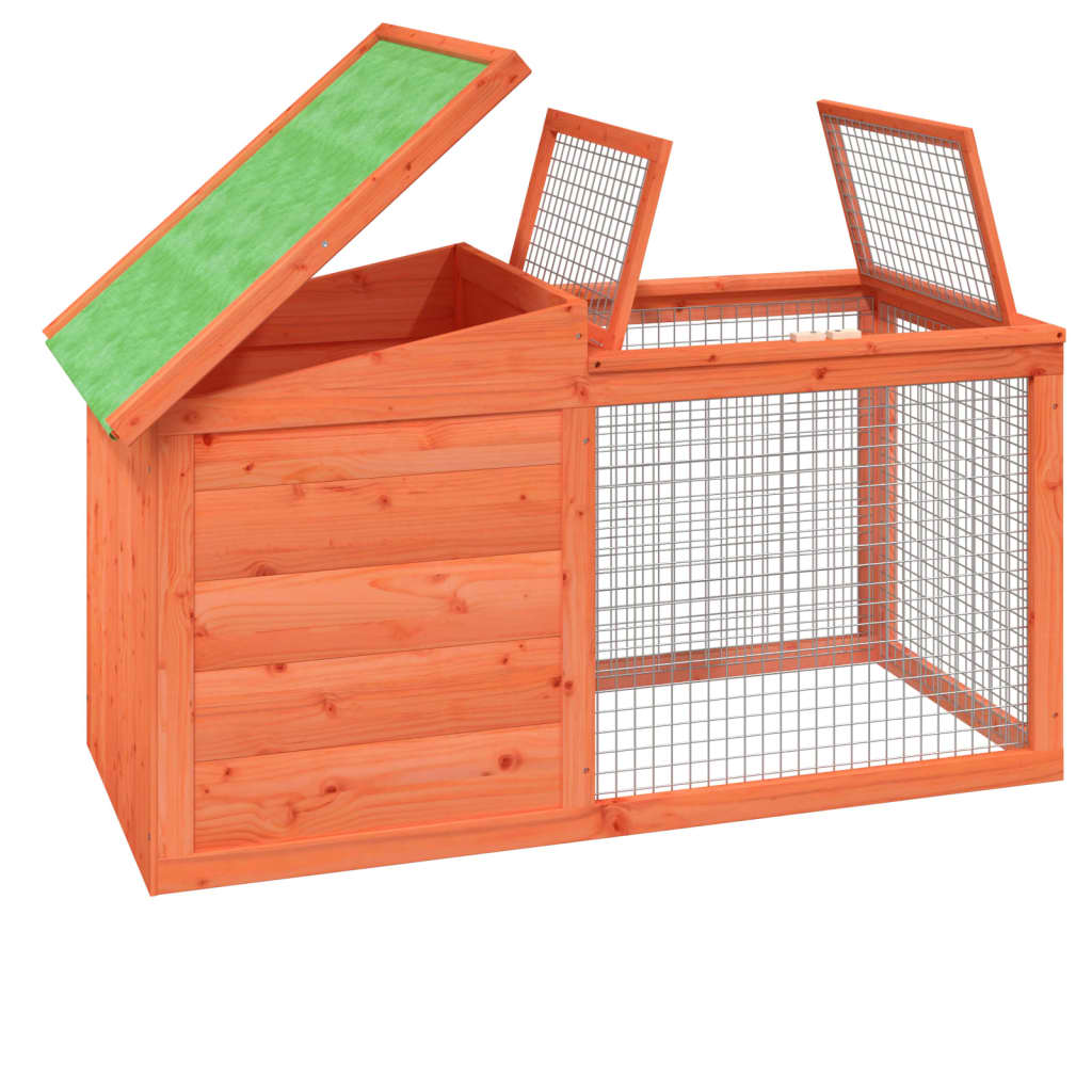 vidaXL Rabbit Hutch Brown 39.6