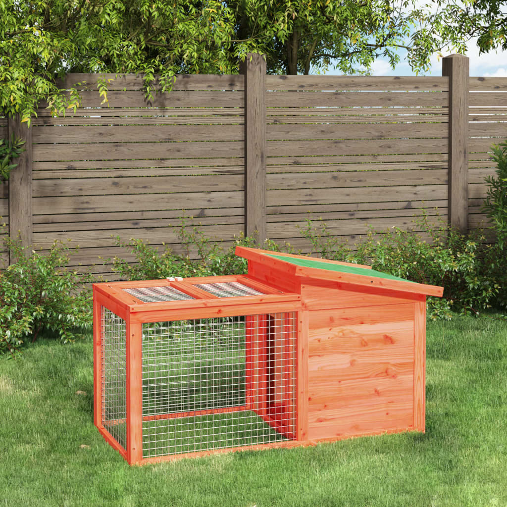 vidaXL Rabbit Hutch Brown 39.6