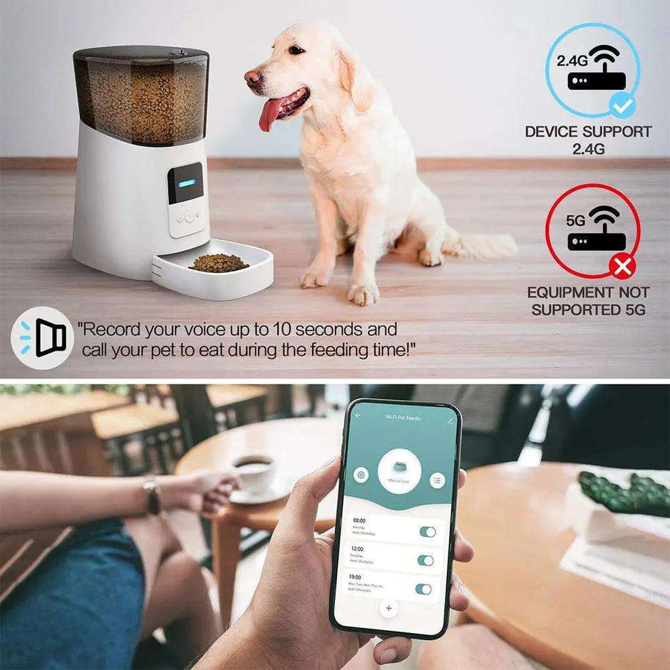 Automatic Cat Feeder WiFi Enable Smart Pet Dog Food Dispenser-4
