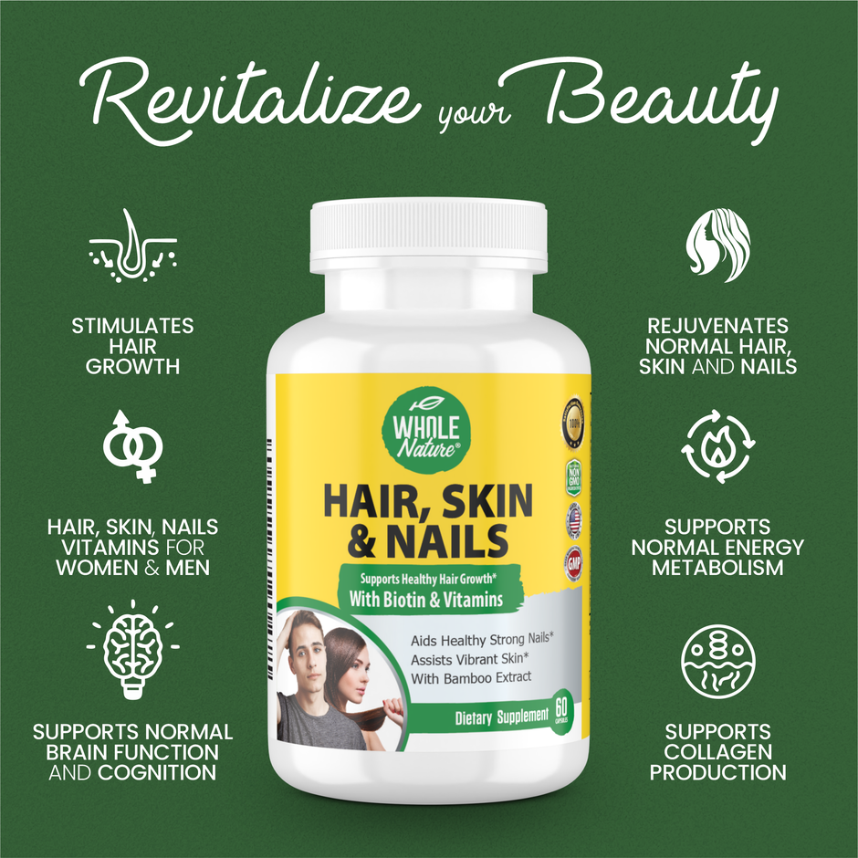 Whole Nature Hair Skin Nails Vitamins with MSM-4