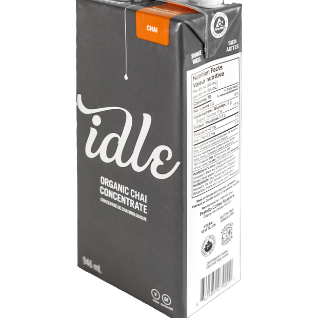 Idle - Chai Concentrate - Organic - Vegan - Gluten-Free - Clean Label - Shelf-Stable Liquid Chai Mix - Made in Canada-0
