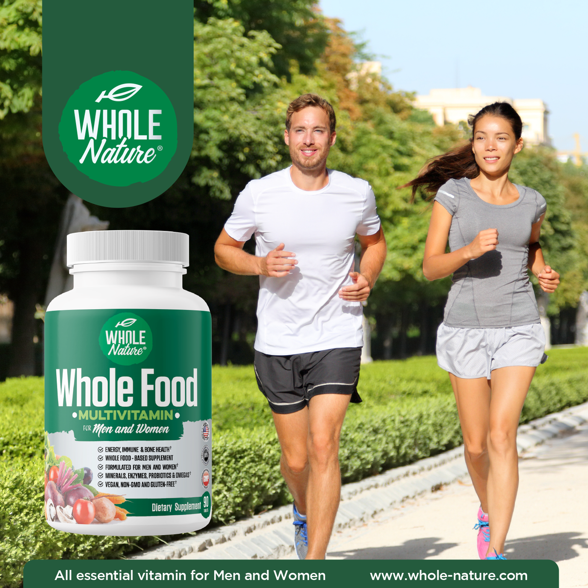 Whole Nature Whole Food Multivitamin for Men & Women-2Pack-3