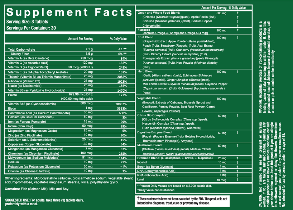 Whole Nature Whole Food Multivitamin For Men & Women-1