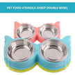 Sleek Dual Pet Bowl Station for Food and Water Convenience-1
