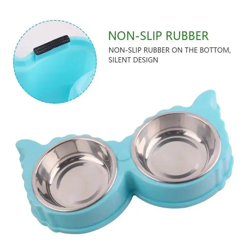 Sleek Dual Pet Bowl Station for Food and Water Convenience-2