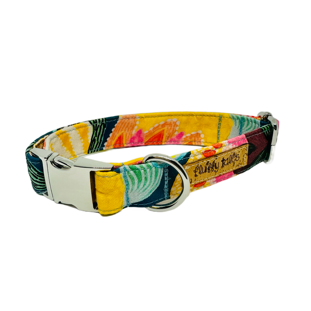 The 'Blue Bush Flora' Collar - Fluffy Tales