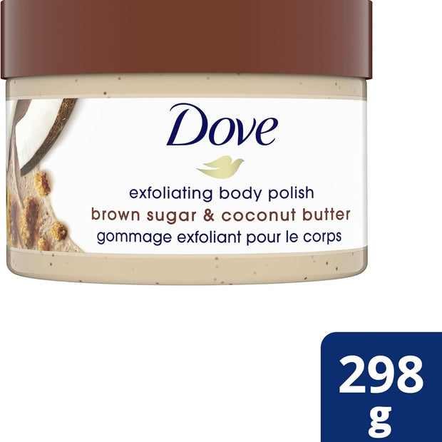 Exfoliating Body Polish for Silky Smooth Skin Brown Sugar & Coconut Butter Body Scrub Exfoliates & Restores Skin'S Natural Nutrients 298 G