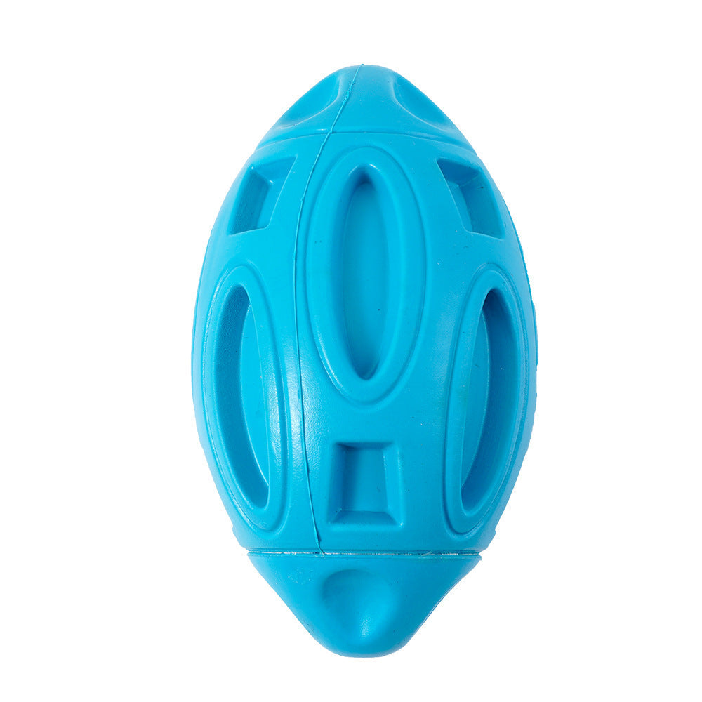 Durable Rubber Squeaky Rugby Dog Ball-5