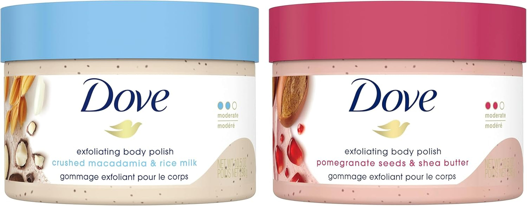 Exfoliating Body Polish | Macadamia & Rice Milk + Pomegranate & Shea Butter (298G Each)