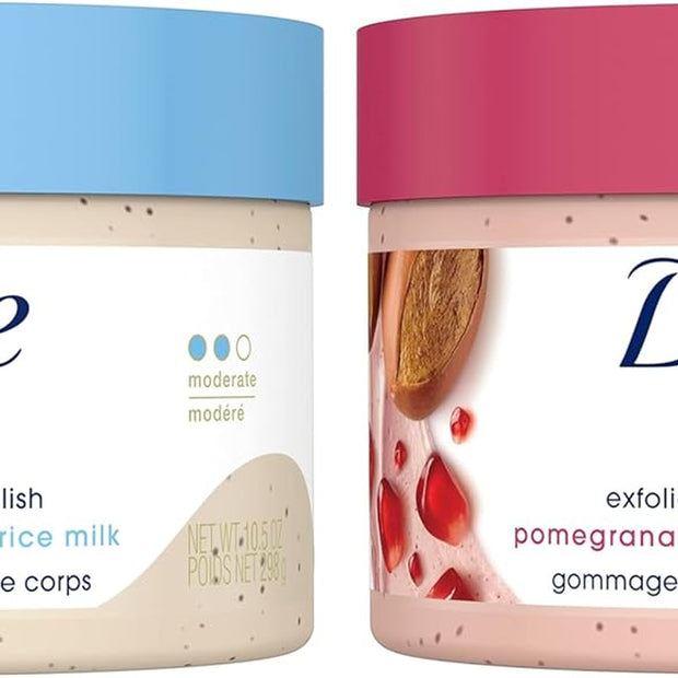 Exfoliating Body Polish | Macadamia & Rice Milk + Pomegranate & Shea Butter (298G Each)