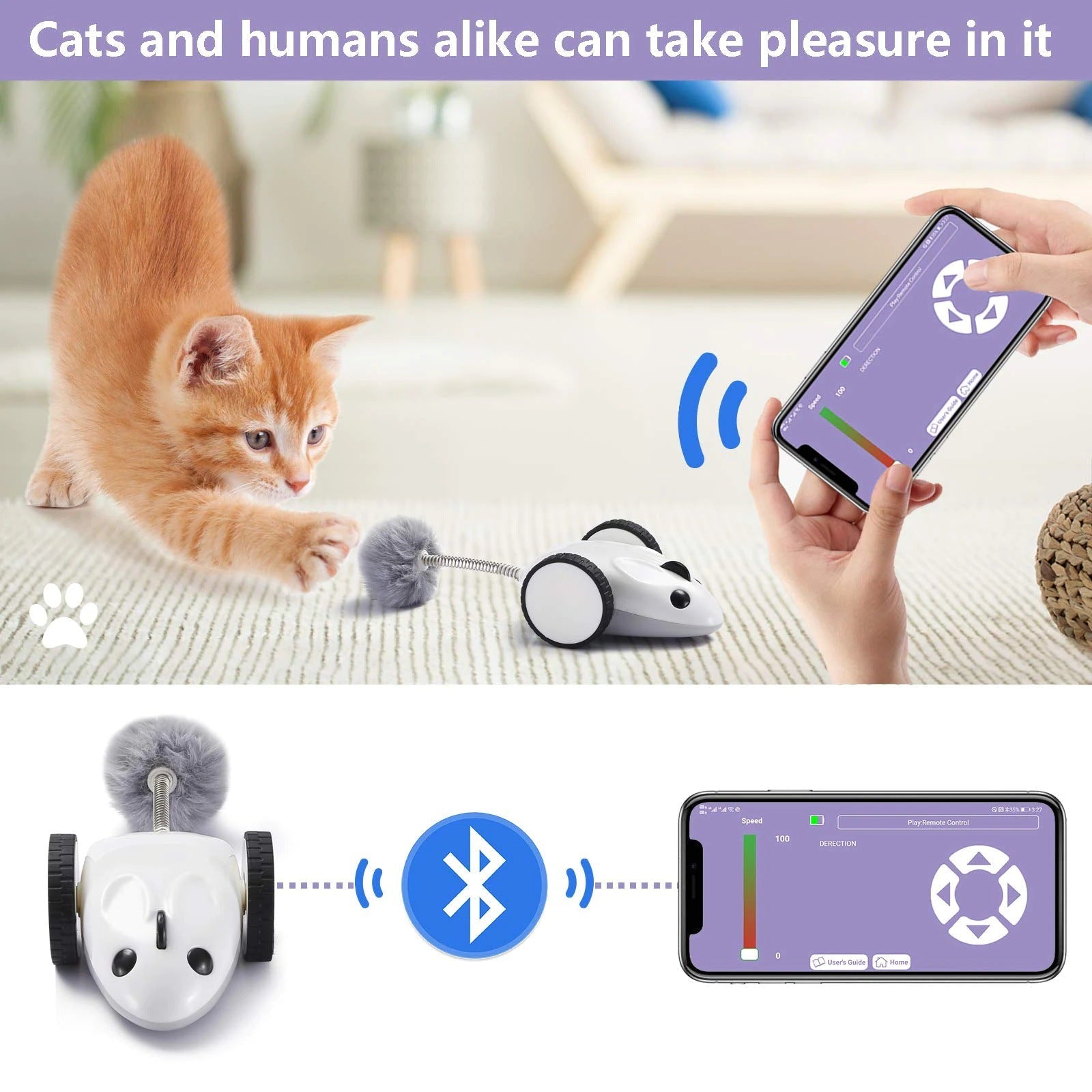 Smart App-Controlled Electric Mouse Cat Toy-3