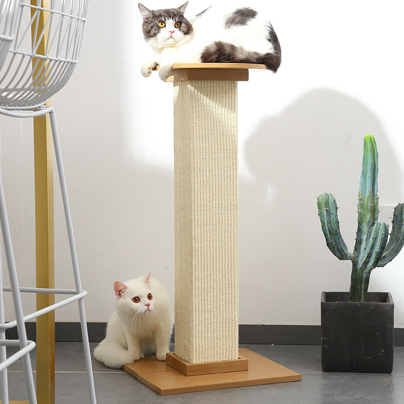 Roman Column Cat Scratching Board with Sisal Material-0