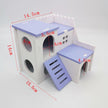 Colorful Double-Storey Hamster Sleeping Nest: A Stylish Wooden Villa Toy For Small Pets-11