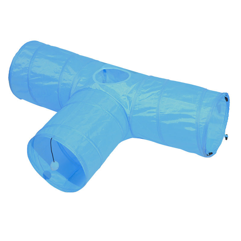 Foldable Cat Tunnel for Entertaining Felines-1