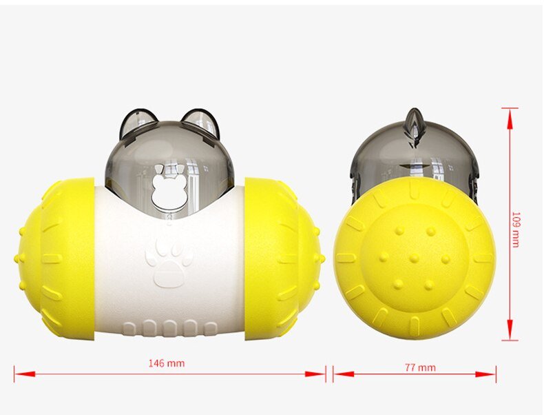 Dog Cat Toy Pet Tumbler Slow Food Leaking Ball Swing Leaking Food Toy Non-electric Safety Pet Slow Food Device for Dogs Cats Toy-2