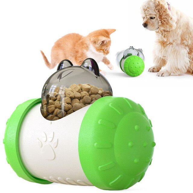 Dog Cat Toy Pet Tumbler Slow Food Leaking Ball Swing Leaking Food Toy Non-electric Safety Pet Slow Food Device for Dogs Cats Toy-3