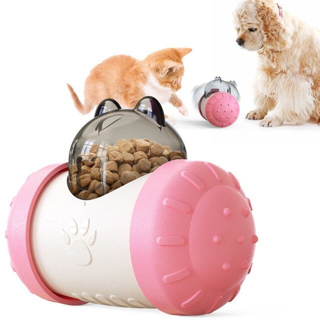 Dog Cat Toy Pet Tumbler Slow Food Leaking Ball Swing Leaking Food Toy Non-electric Safety Pet Slow Food Device for Dogs Cats Toy-5