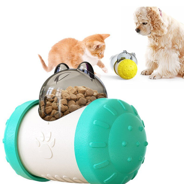 Dog Cat Toy Pet Tumbler Slow Food Leaking Ball Swing Leaking Food Toy Non-electric Safety Pet Slow Food Device for Dogs Cats Toy-1