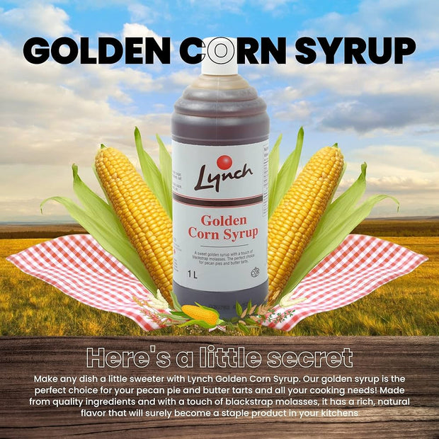 Golden Corn Syrup - 12 x 1L count - Lynch - Baking Mixes and Ingredients - Canadian Distribution-1
