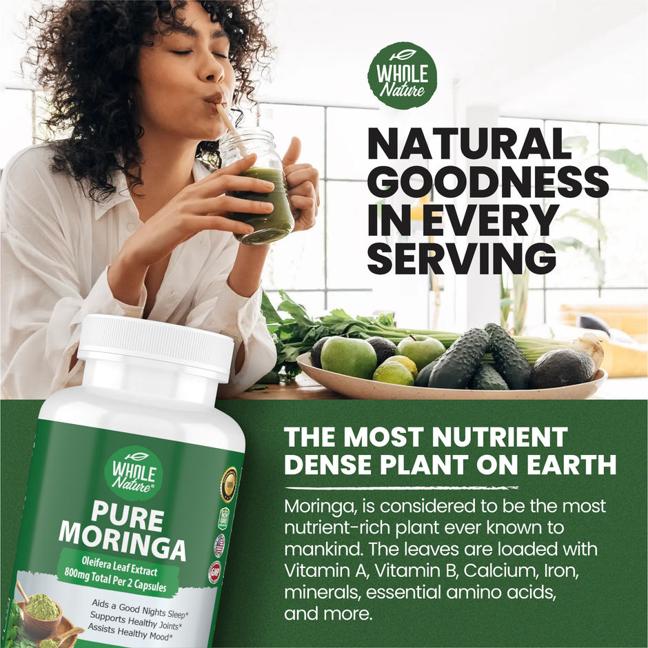 Moringa Capsules, 800mg Organic Moringa Oleifera-2