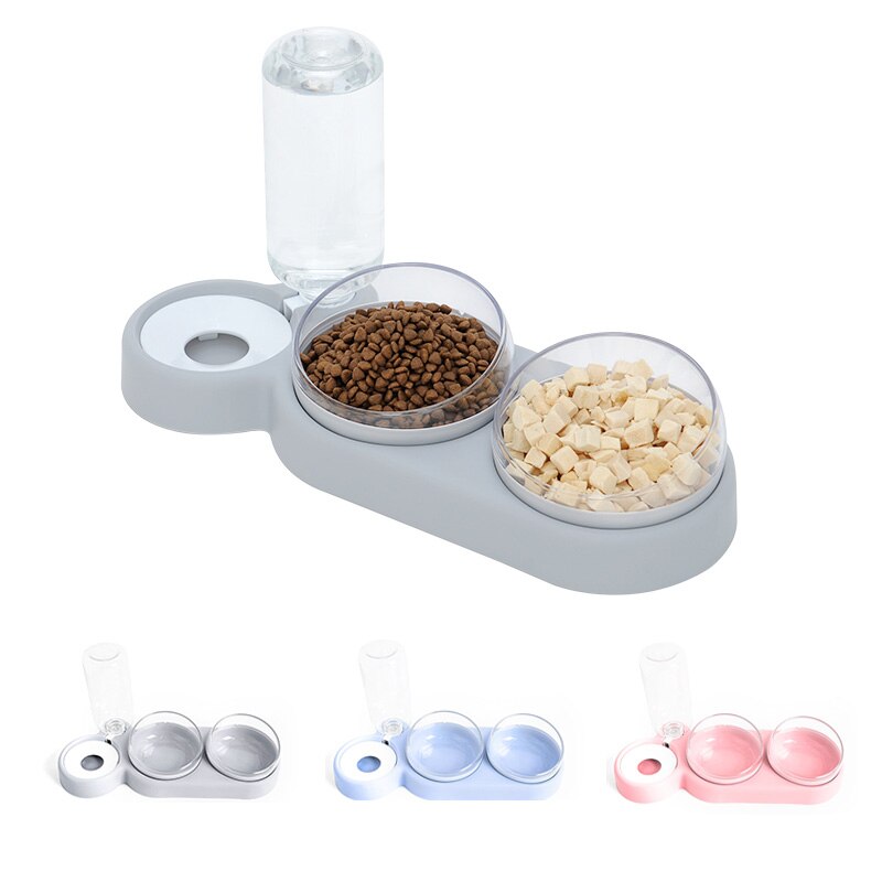 Pet Bowl Automatic Feeder Dog Cat Food Bowl with Water Dispenser Double Bowl Drinking Dish Food Container Bowls Pet Supplies-0