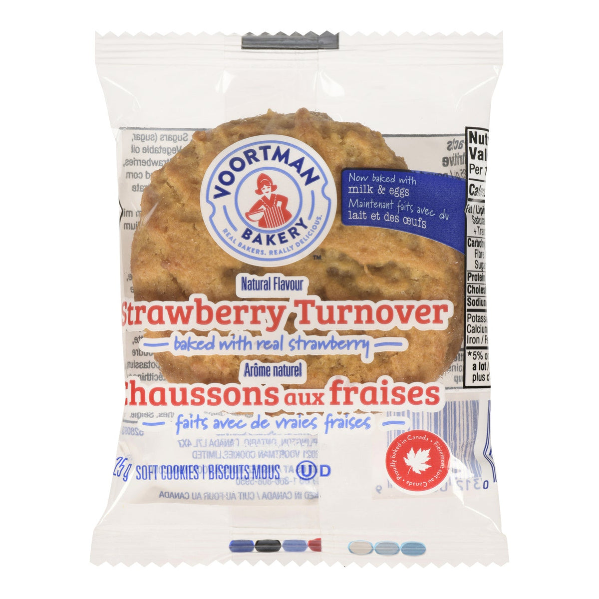 Cookie Strawberry Turnover Single Serve - 1 x 144 count - Voortman - Restaurant and Foodservice Ingredients - Canadian Distribution-0