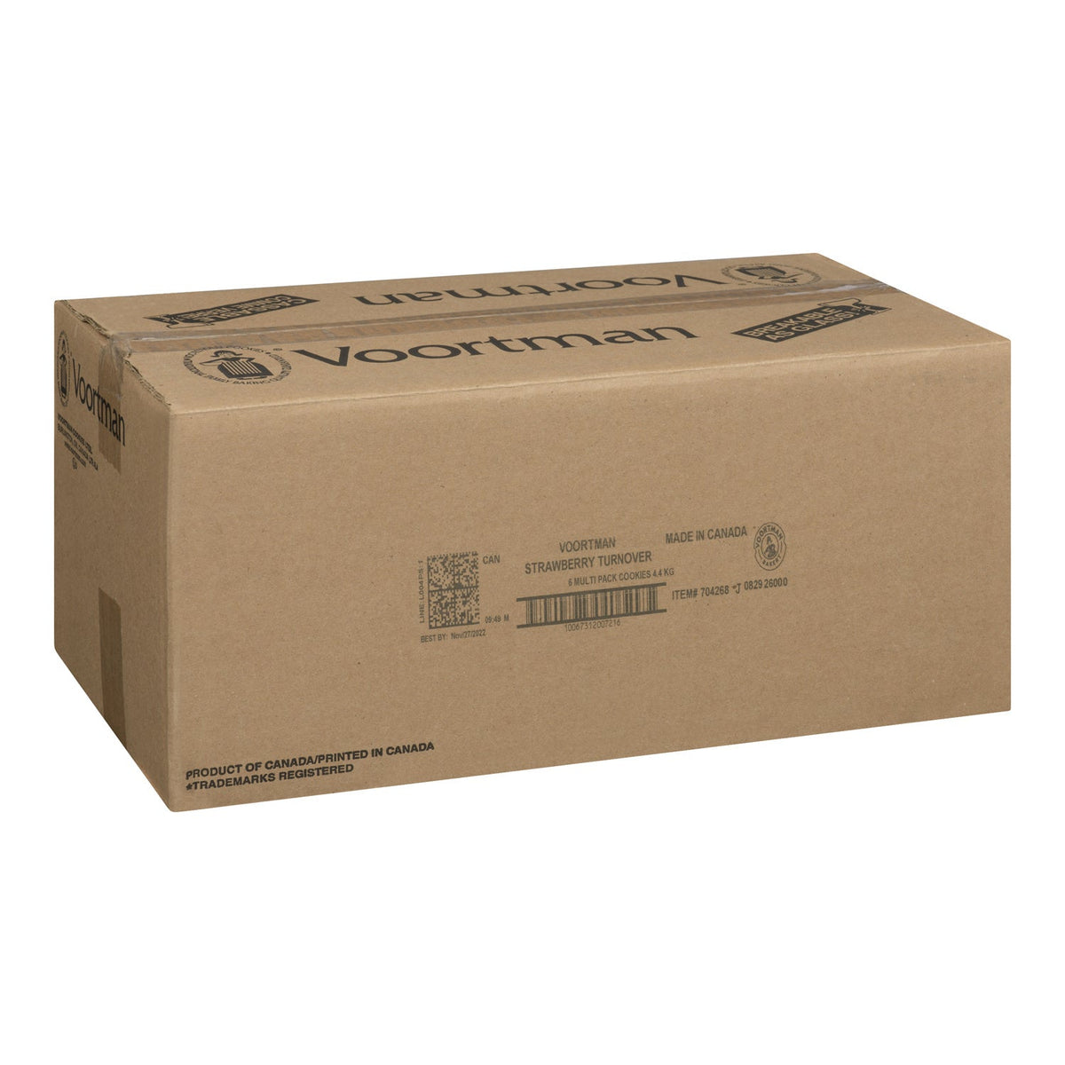 Cookie Strawberry Turnover Single Serve - 1 x 144 count - Voortman - Restaurant and Foodservice Ingredients - Canadian Distribution-1