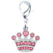 Crystal Crown Dog Cat Charm Silver-1