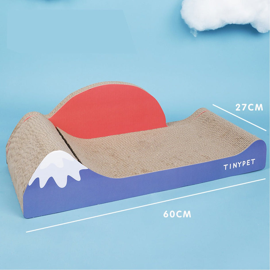 Under Mount Fuji Blue Cat Scratching Board-3