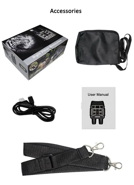 Thermal Binoculars Long Range Telescope Night Vision Binoculars 2.31'' HD Screen Camera