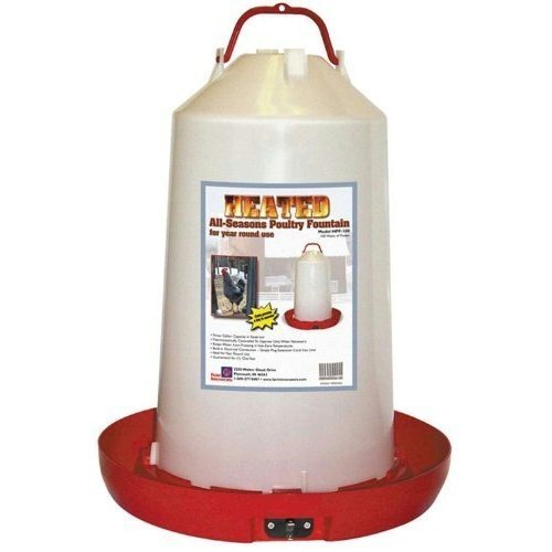 Farm Innovateurs Modèle HPF-100 Fountain de volaille en plastique chauffée, 3 gallons, 100 watts