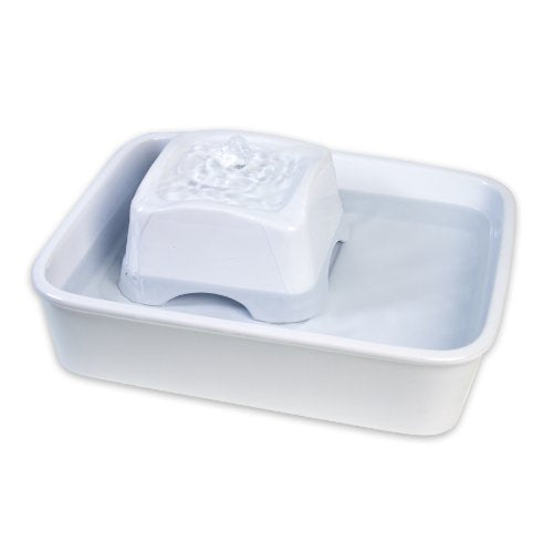 Eaux paisibles Fountaine de boisson en céramique blanche