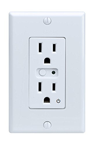 Évoluer LOM-15 Z-wave 600 watt duplex réceptacle Mur de sortie murale