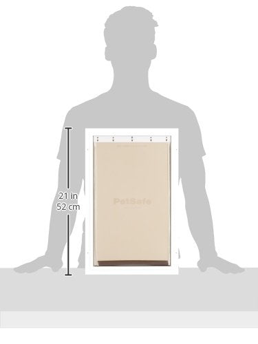 PetSafe Freedom Aluminum Pet Door for Dogs and Cats, White, Tinted Vinyl Flap