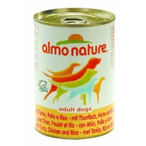 Almo Nature Canned Dog Food Natural Tuna, Chick & Rice 24x400g