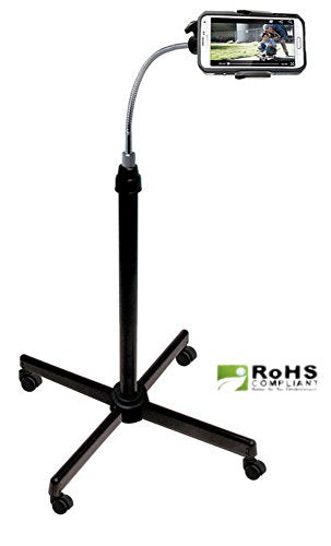 CTA Digital SM-UAFS Universal Haut-ajusté en hauteur et un support de col en ajustement avec roulettes pour smartphones