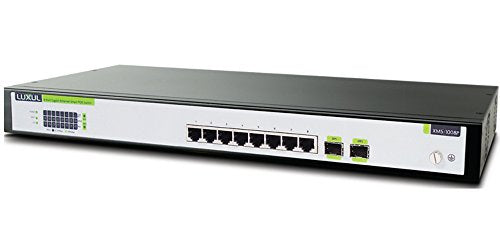 Luxul XMS-1008P 8-Port 10/100/1000 Mbps Gigabit Smart POE Switch, 8 Gigabit Ethernet/ POE ports and Two Combo SFP Expansion Ports