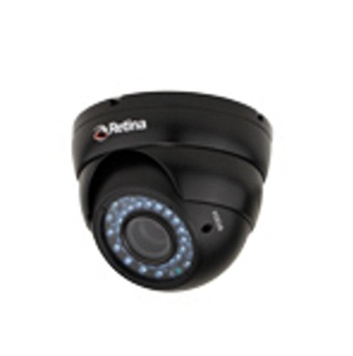 Retina RET1062B Indoor/Outdoor Vandal Proof Varifocal Dome Camera, 700TVL (Black)