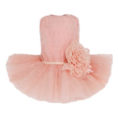 Puppy Angel PA-DR119 Peach Flower Dress (Pink, Small)